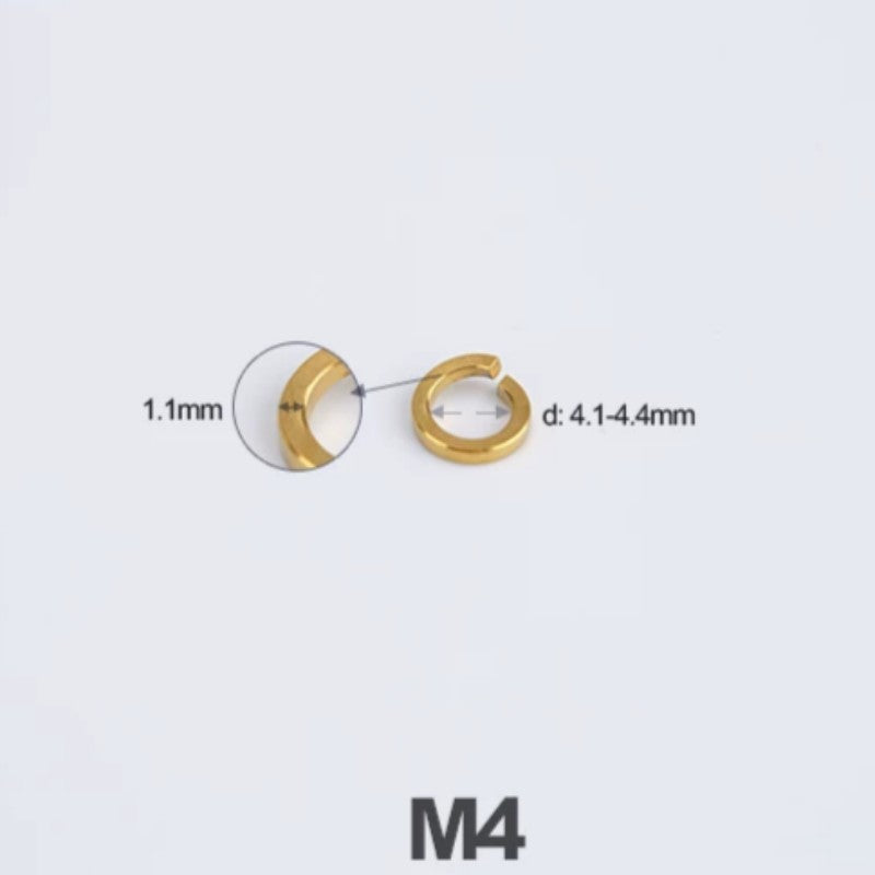 Titanium Spring Lock Washers M3/M4/M5/M6/M8/M10/M12 | Grade 5 Ti for Motorcycle & Automotive
