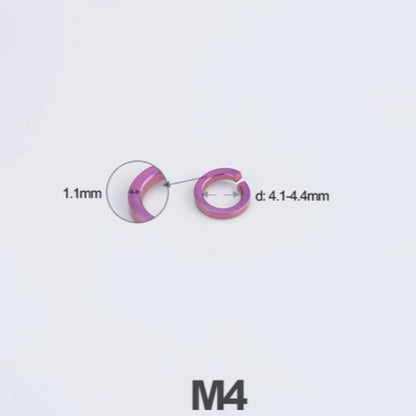 Titanium Spring Lock Washers M3/M4/M5/M6/M8/M10/M12 | Grade 5 Ti for Motorcycle & Automotive