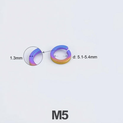 Titanium Spring Lock Washers M3/M4/M5/M6/M8/M10/M12 | Grade 5 Ti for Motorcycle & Automotive