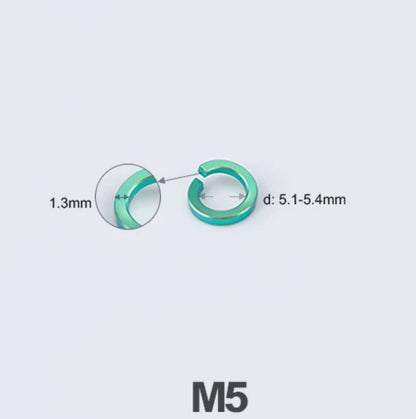Titanium Spring Lock Washers M3/M4/M5/M6/M8/M10/M12 | Grade 5 Ti for Motorcycle & Automotive