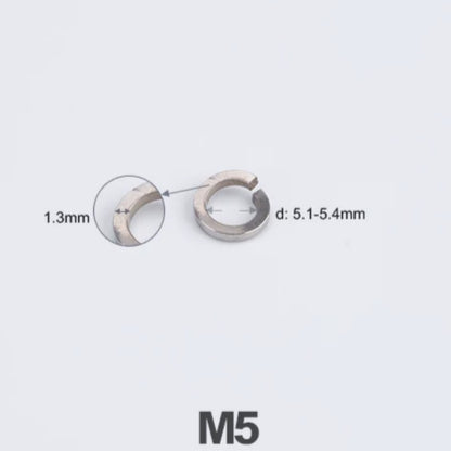 Titanium Spring Lock Washers M3/M4/M5/M6/M8/M10/M12 | Grade 5 Ti for Motorcycle & Automotive