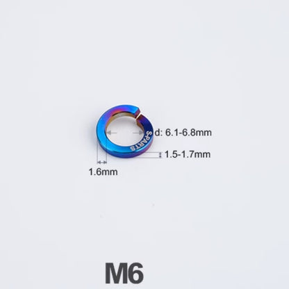 Titanium Spring Lock Washers M3/M4/M5/M6/M8/M10/M12 | Grade 5 Ti for Motorcycle & Automotive
