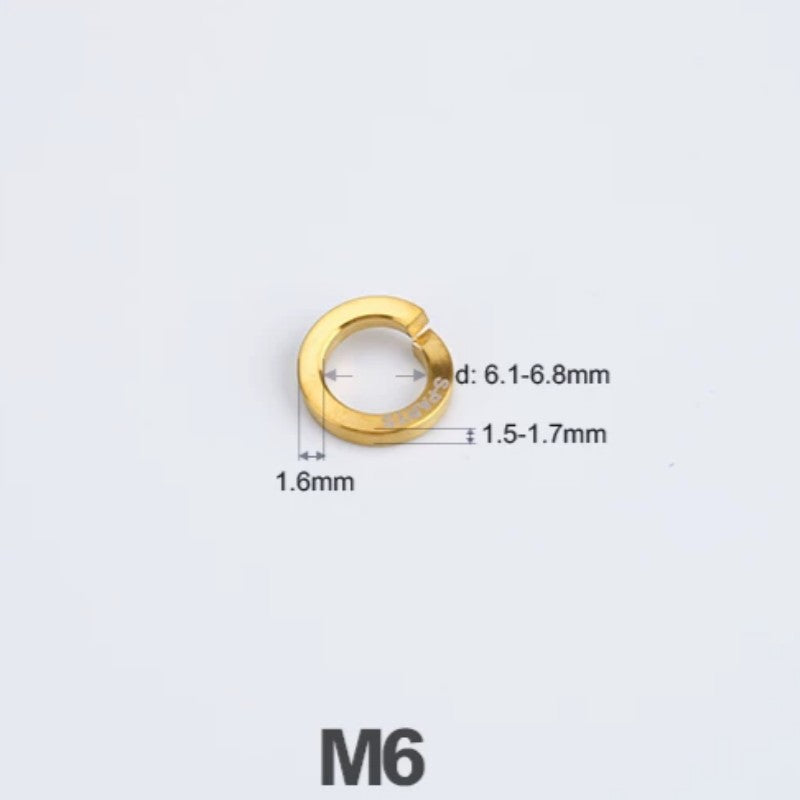 Titanium Spring Lock Washers M3/M4/M5/M6/M8/M10/M12 | Grade 5 Ti for Motorcycle & Automotive