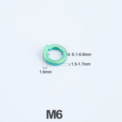 Titanium Spring Lock Washers M3/M4/M5/M6/M8/M10/M12 | Grade 5 Ti for Motorcycle & Automotive