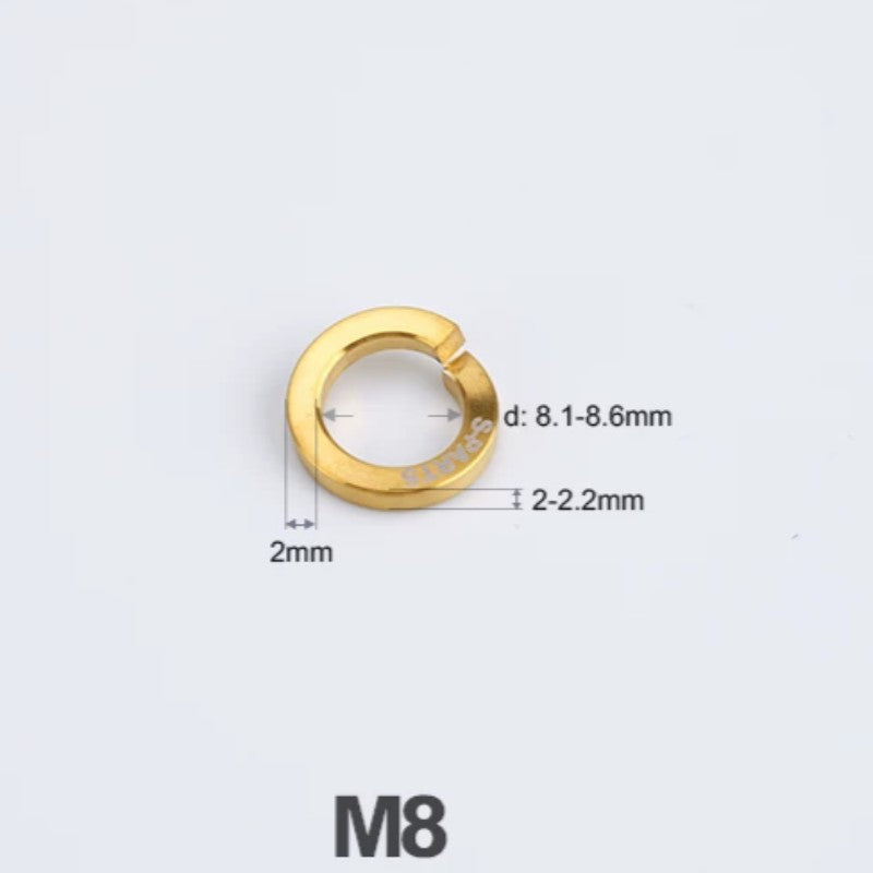 Titanium Spring Lock Washers M3/M4/M5/M6/M8/M10/M12 | Grade 5 Ti for Motorcycle & Automotive