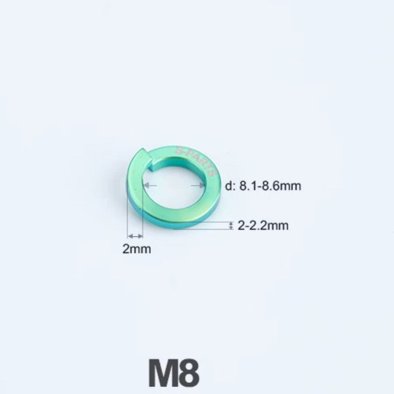 Titanium Spring Lock Washers M3/M4/M5/M6/M8/M10/M12 | Grade 5 Ti for Motorcycle & Automotive