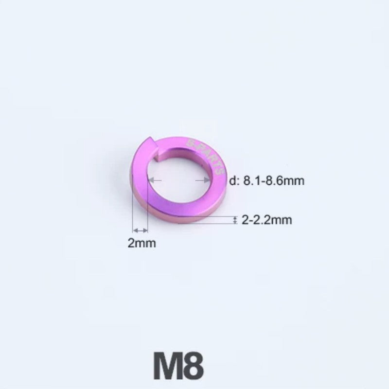Titanium Spring Lock Washers M3/M4/M5/M6/M8/M10/M12 | Grade 5 Ti for Motorcycle & Automotive