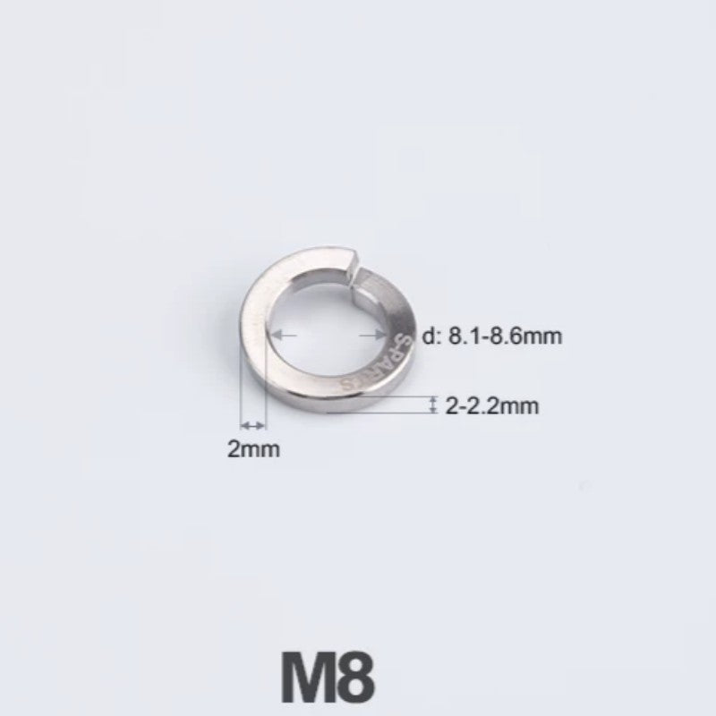 Titanium Spring Lock Washers M3/M4/M5/M6/M8/M10/M12 | Grade 5 Ti for Motorcycle & Automotive