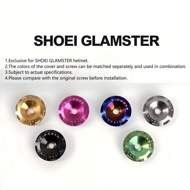 Titanium Visor Mechanism Base Plate Set for SHOEI Glamster Helmet – Grade 5 Titanium (Ti-6Al-4V)