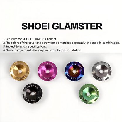 Titanium Visor Pivot Washer & Bolts Kit for SHOEI Glamster Helmet