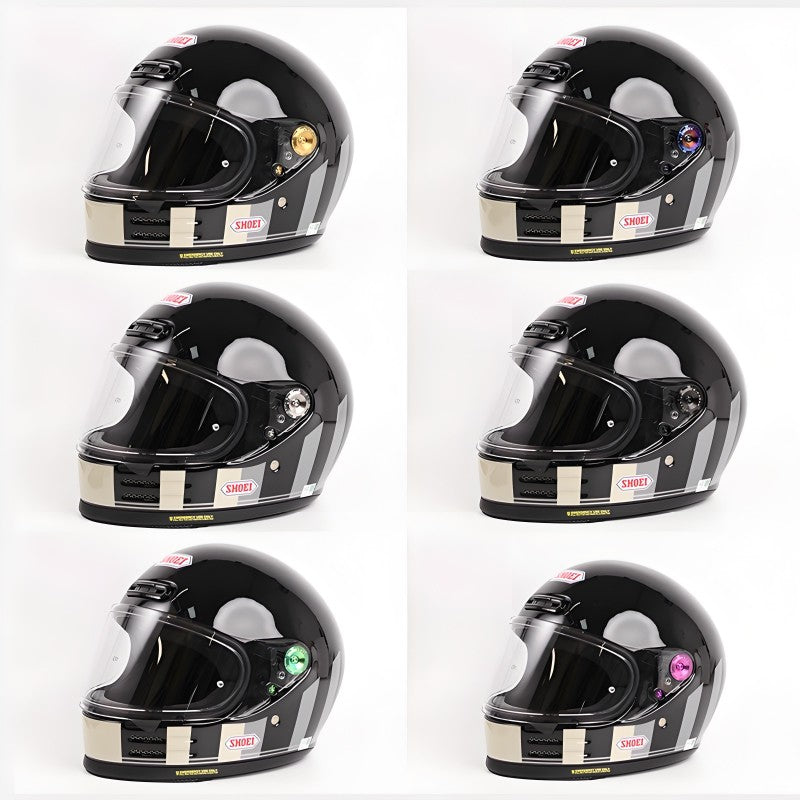 Titanium Visor Mechanism Base Plate Set for SHOEI Glamster Helmet – Grade 5 Titanium (Ti-6Al-4V)