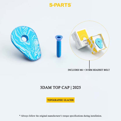 3D-Printed Grade 5 Titanium Headset Top Cap for Pinarello 3DAM | 2024 & Earlier & 2025