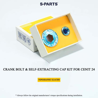 Titanium Crank Bolt & Self-Extracting Cap Kit for CENIT 24 Crankset | Grade 5 Ti-6Al-4V Upgrade