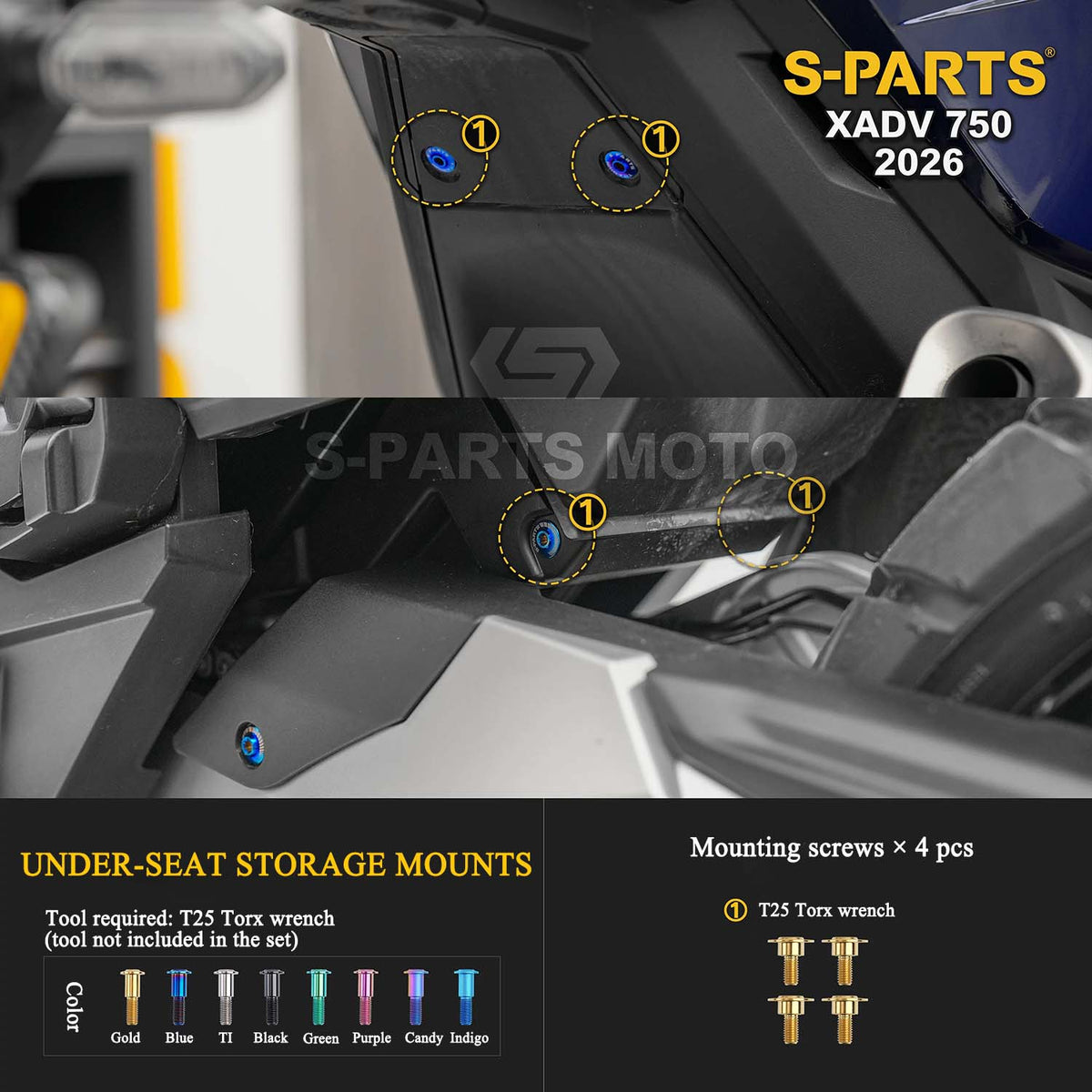Grade 5 Titanium Torx Bolts & Screws for Honda XADV 750 (2026)