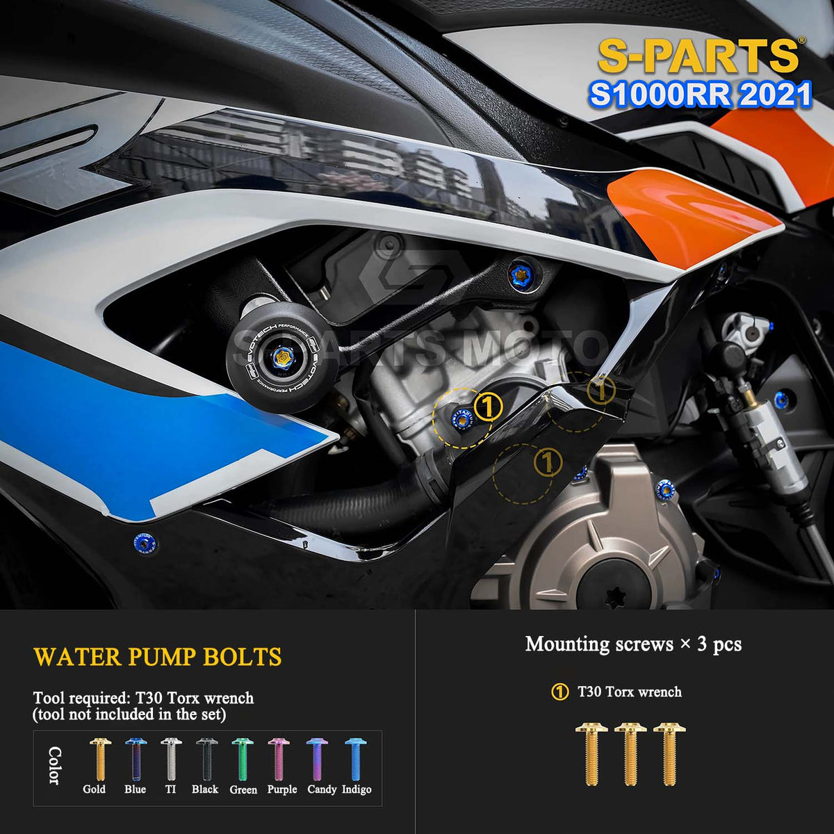 Grade 5 Titanium Bolts & Fasteners for 2021 BMW S1000RR