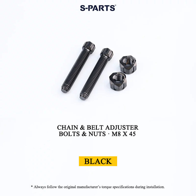 Grade 5 Titanium Chain/Belt Tensioner Adjuster Bolts and Nuts | M8×45 / M10×50