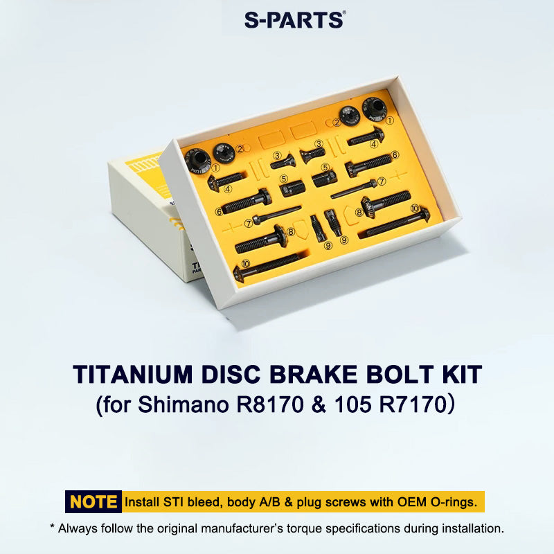Grade 5 Titanium Disc Brake Bolt Kit for Shimano ULTEGRA R8170 & 105 R7170 – 20pcs