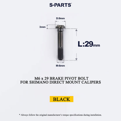 Titanium Pivot Bolt for Shimano Direct Mount Brake Calipers | M6