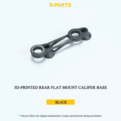 3DAM Grade 5 Titanium 3D-Printed Rear Flat Mount Caliper Base | Universal Fit | Hollow Design