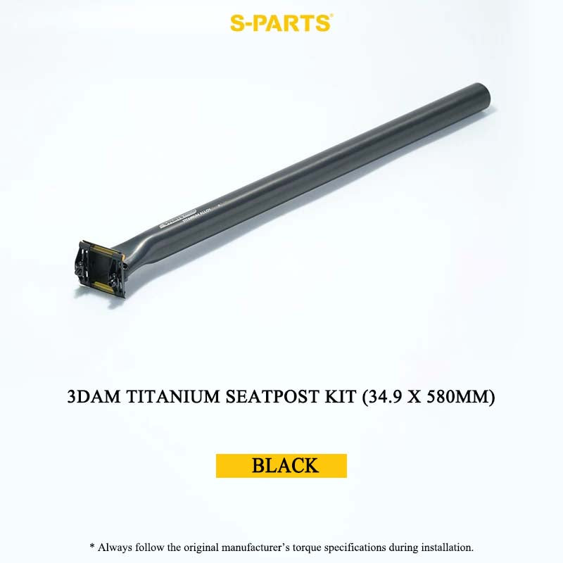 3DAM Titanium Seatpost Kit — 3D-Printed Ti Clamp + Grade 9 Ti Tube (31.8/33.9/34.9 x 580mm)