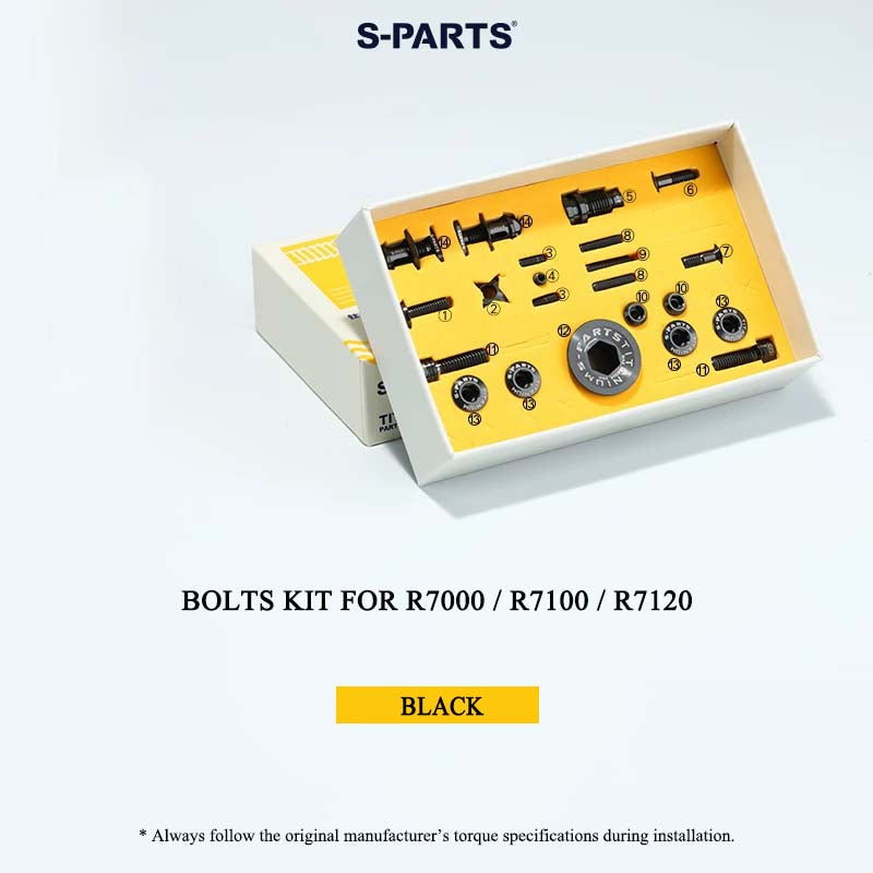 Grade 5 Titanium Mechanical Groupset Bolt Kit for Shimano 105 R7000 / R7100 / R7120