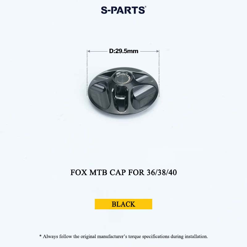 FOX MTB Titanium Air Cap for 32/34/36/38/40 & Thru Axle for 36/38 | Grade 5 Ti-6Al-4V