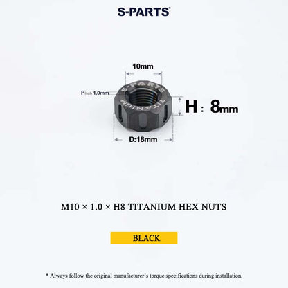 Grade 5 Titanium Hex Nuts M4–M12 | Metric & Fine Thread