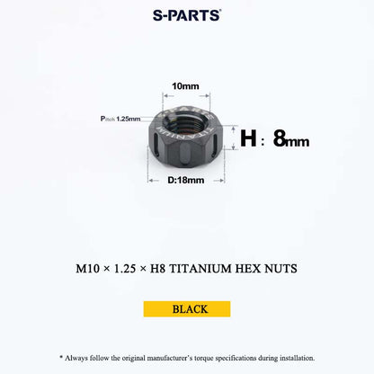 Grade 5 Titanium Hex Nuts M4–M12 | Metric & Fine Thread