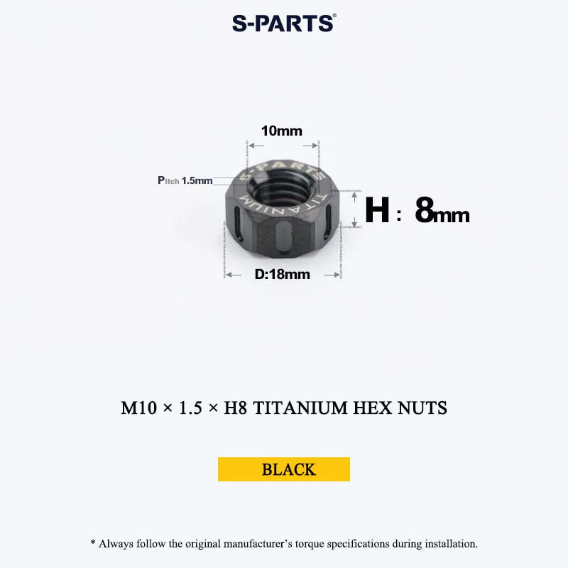 Grade 5 Titanium Hex Nuts M4–M12 | Metric & Fine Thread