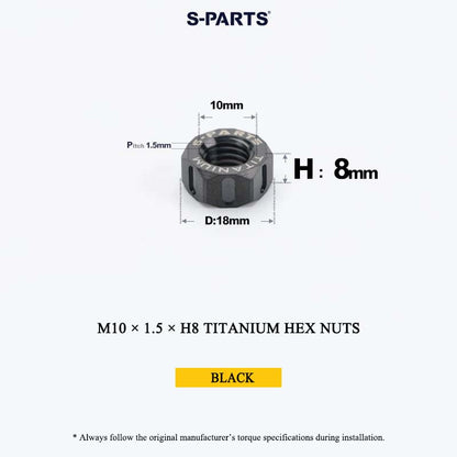 Grade 5 Titanium Hex Nuts M4–M12 | Metric & Fine Thread