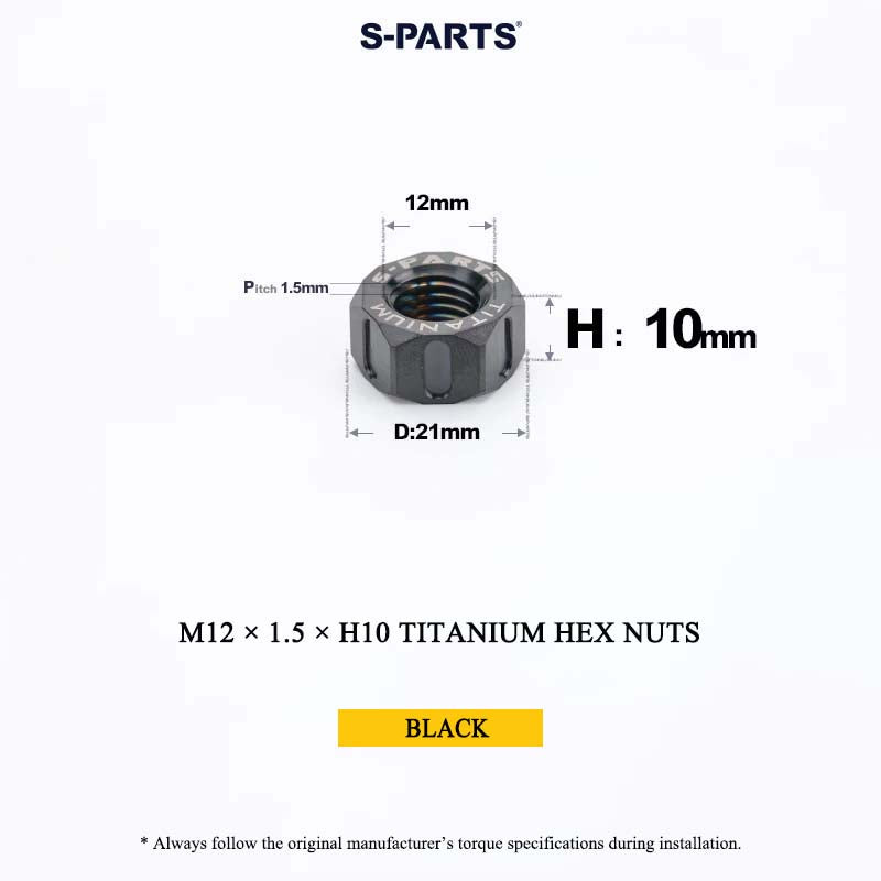 Grade 5 Titanium Hex Nuts M4–M12 | Metric & Fine Thread