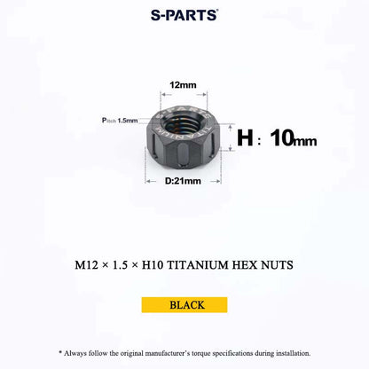 Grade 5 Titanium Hex Nuts M4–M12 | Metric & Fine Thread