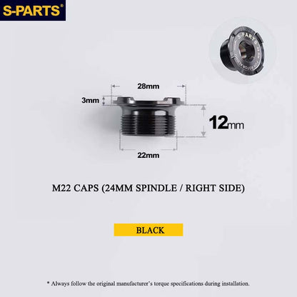 Titanium Spindle Bolt for ROTOR ALDHU Cranksets | M16 M19 M22 | 24mm, 30mm & DUB Compatible