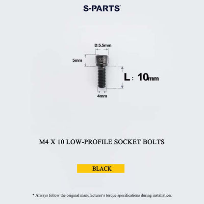 M4 Titanium Low-Profile Small-Head Socket Bolt D5.5 for Grip Lock Ring & Brake Lever Adjustment