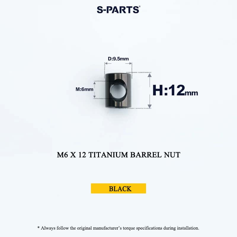 M6 Titanium Saddle Clamp Bolt & Barrel Nut for Road MTB Seatpost | Grade 5 Ti-6Al-4V
