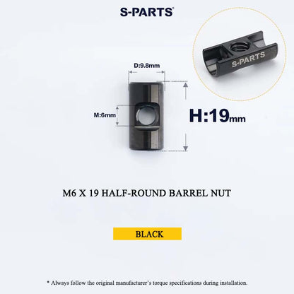 M6 Titanium Saddle Clamp Bolt & Barrel Nut for Road MTB Seatpost | Grade 5 Ti-6Al-4V