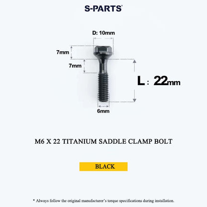 M6 Titanium Saddle Clamp Bolt & Barrel Nut for Road MTB Seatpost | Grade 5 Ti-6Al-4V