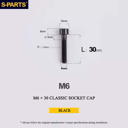 M6 Titanium Headset Top Cap & Expander Plug Bolt – Hollow & SL