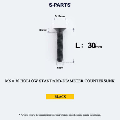 M6 Titanium Headset Top Cap & Expander Plug Bolt – Hollow & SL