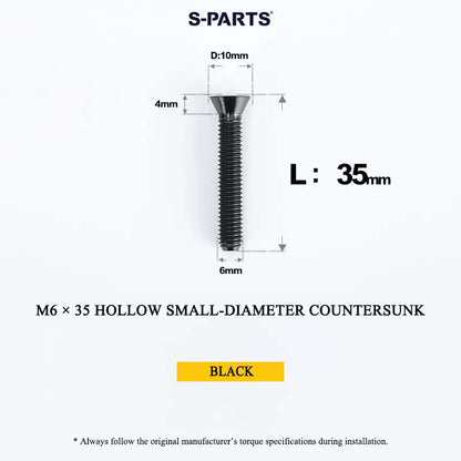 M6 Titanium Headset Top Cap & Expander Plug Bolt – Hollow & SL