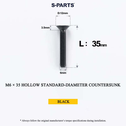 M6 Titanium Headset Top Cap & Expander Plug Bolt – Hollow & SL