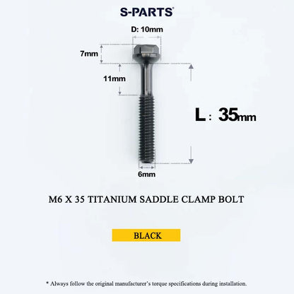 M6 Titanium Saddle Clamp Bolt & Barrel Nut for Road MTB Seatpost | Grade 5 Ti-6Al-4V