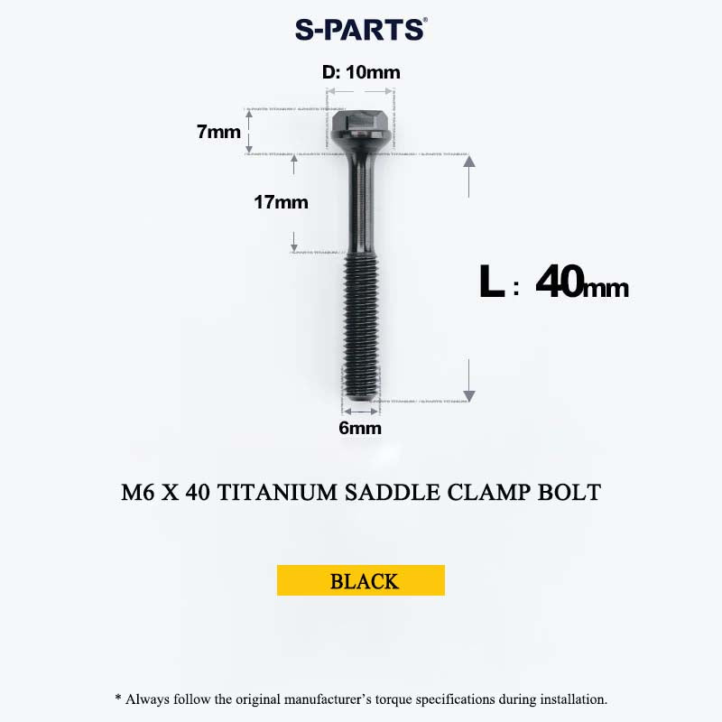 M6 Titanium Saddle Clamp Bolt & Barrel Nut for Road MTB Seatpost | Grade 5 Ti-6Al-4V