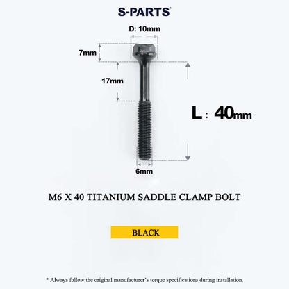 M6 Titanium Saddle Clamp Bolt & Barrel Nut for Road MTB Seatpost | Grade 5 Ti-6Al-4V