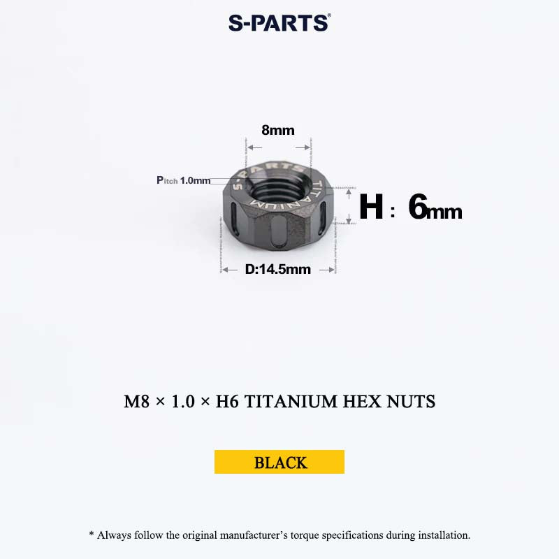Grade 5 Titanium Hex Nuts M4–M12 | Metric & Fine Thread