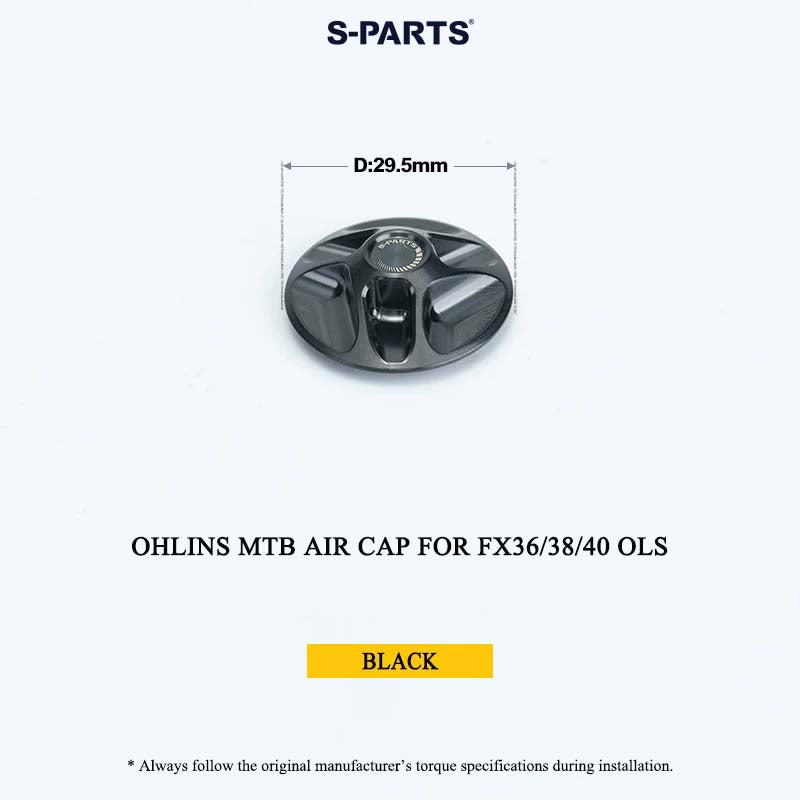 Ohlins MTB Titanium Air Cap for FX36/38/40 OLS & Thru Axle for RXF 38 | Grade 5 Ti-6Al-4V