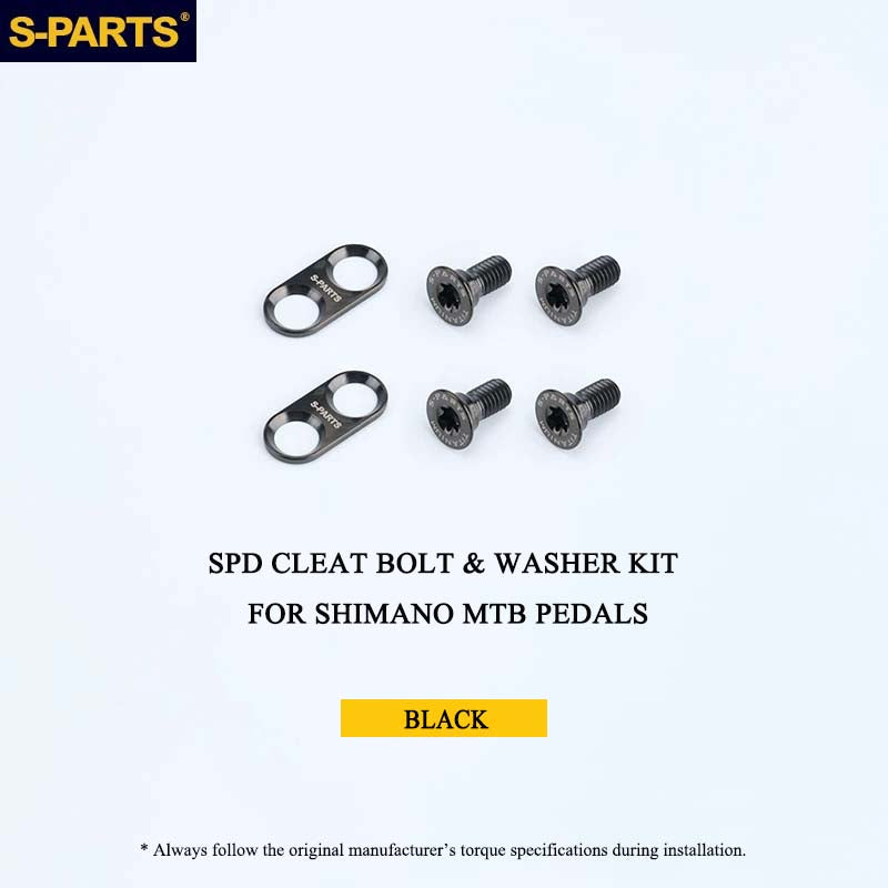 Titanium SPD Cleat Bolt & Washer Kit for Shimano MTB Pedals – Ti-6Al-4V T25 Torx Hardware