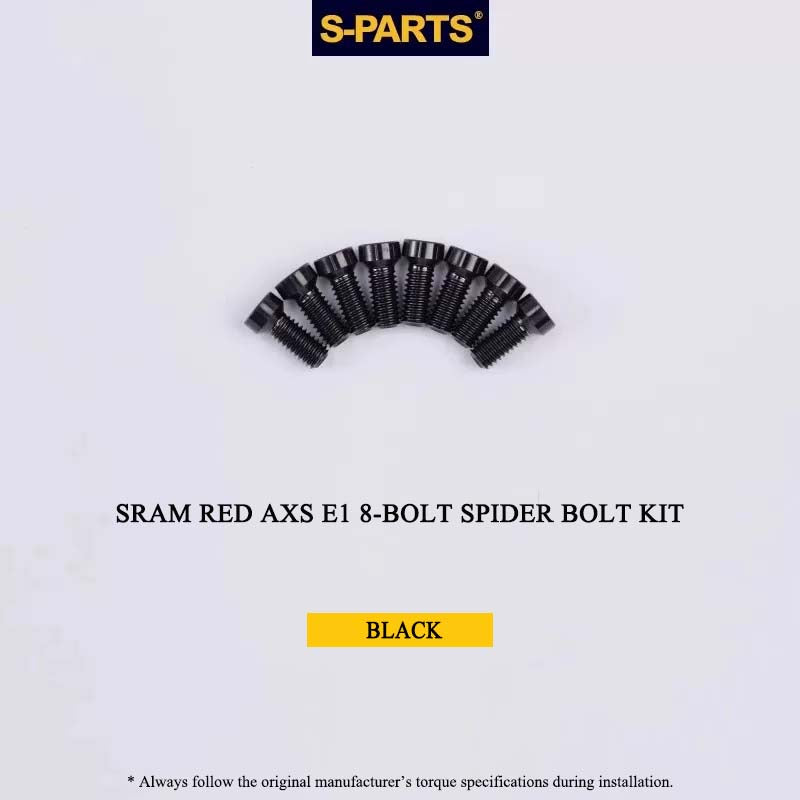 Titanium 8-Bolt Spider Bolt Kit for SRAM RED AXS E1 Crankset – M4 x 8.5mm | 8PCS