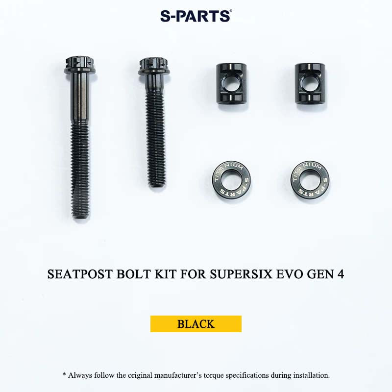 3D Printed Titanium Seatpost Saddle Clamp Kit, Two-Bolt, for Cannondale SuperSix EVO Gen 5