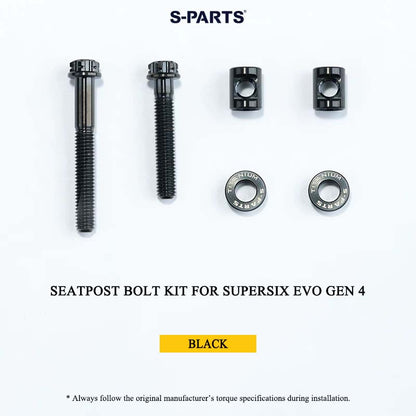 3D Printed Titanium Seatpost Saddle Clamp Kit, Two-Bolt, for Cannondale SuperSix EVO Gen 5